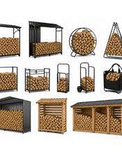 Firewood racks, firewood boxes