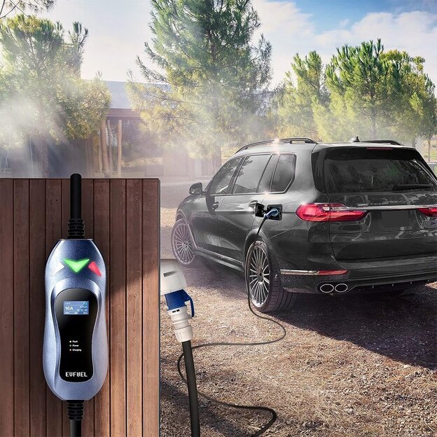 EV Įkroviklis nešiojamas 3.6kW 16A EVFUEL Type 2 7