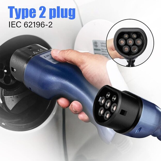 EV Įkroviklis nešiojamas 3.6kW 16A EVFUEL Type 2 4
