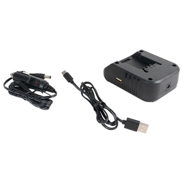 Daugiafunkcinis saulės panelės įkroviklis WORCRAFT akumuliatoriams 50W 9