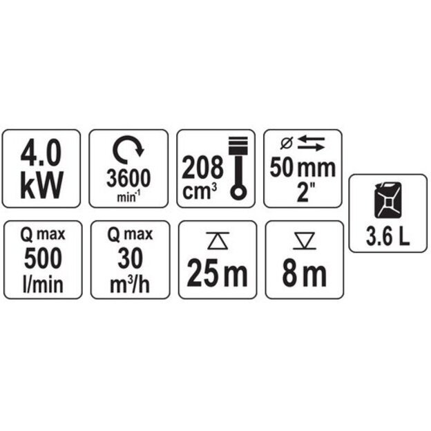 Vandens siurblys benzininis 4.0kW 3
