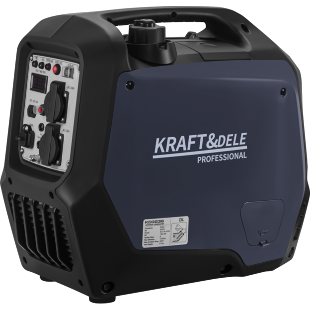 Inverterinis benzininis elektros generatorius KRAFT&DELE KD3236 4 kW | 230V | Twin Tech 1