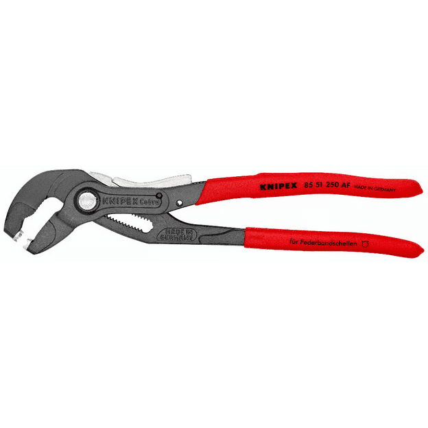 Replės spyruoklinėms sąvaržoms 250 mm KNIPEX, su užraktu ir fiksatoriumi