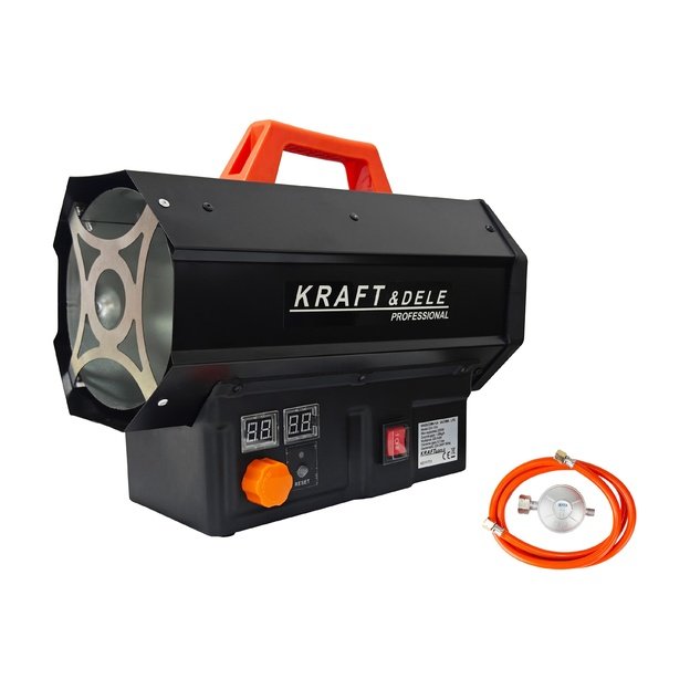 Dujinis šildytuvas KRAFT&DELE KD11731 | 25 kW | Automatinis termostatas + reduktorius