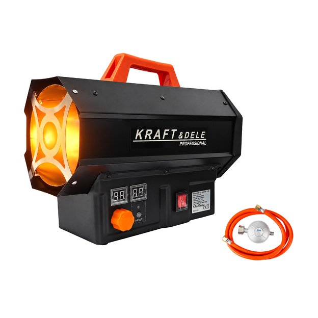 Dujinis šildytuvas KRAFT&DELE KD11731 | 25 kW | Automatinis termostatas + reduktorius