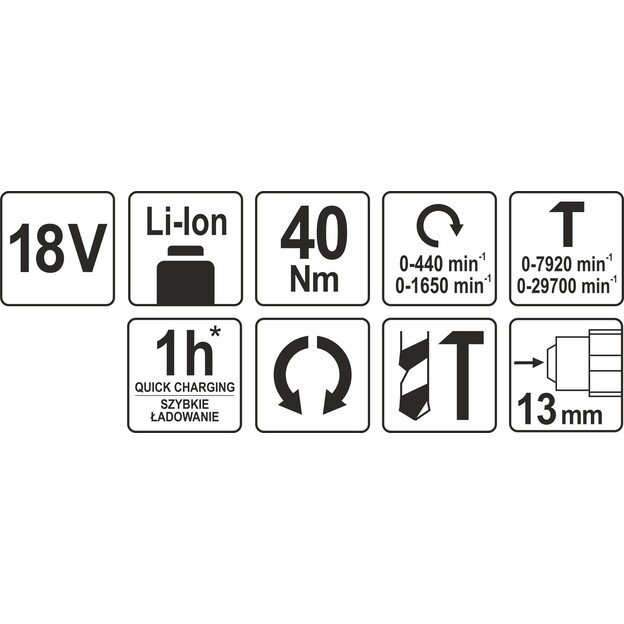 YT-82787 Akumuliatorinis suktuvas 18V