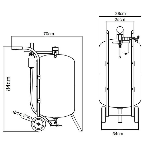 Sandblaster 20 gallon (75L) 1