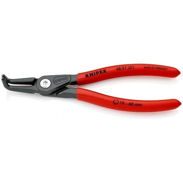 Replės vidiniams žiedams. Lenktos 165mm (Ø19-60mm) KNIPEX