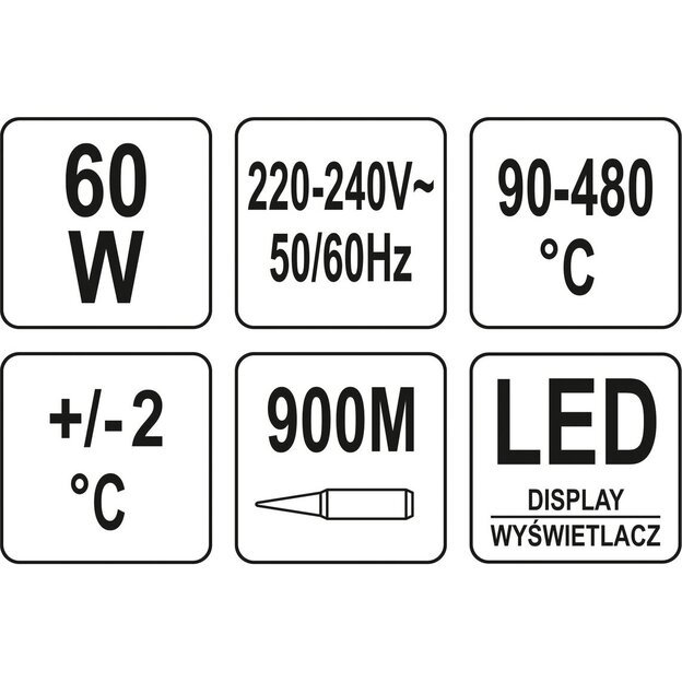 Litavimo stotelė su LCD ekranu 60W 900M