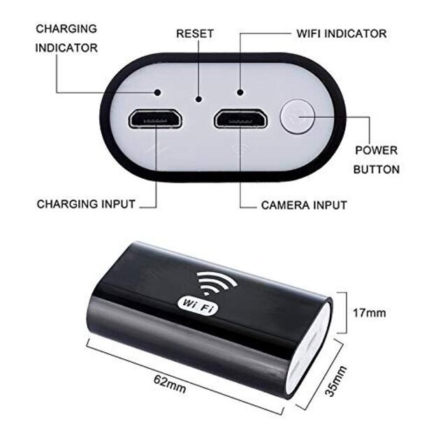 Endoskopas su WI-FI, Ø 8mm, 5m