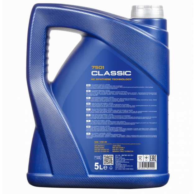 Variklio alyva MANNOL CLASSIC 10W-40 5l MN7501-5
