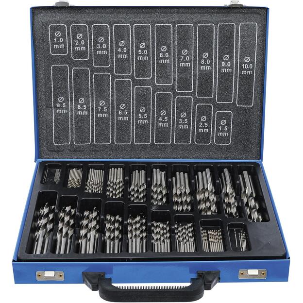 Grąžtų metalui rinkinys | HSS | Ø 1 - 10 mm | 170 vnt.  1