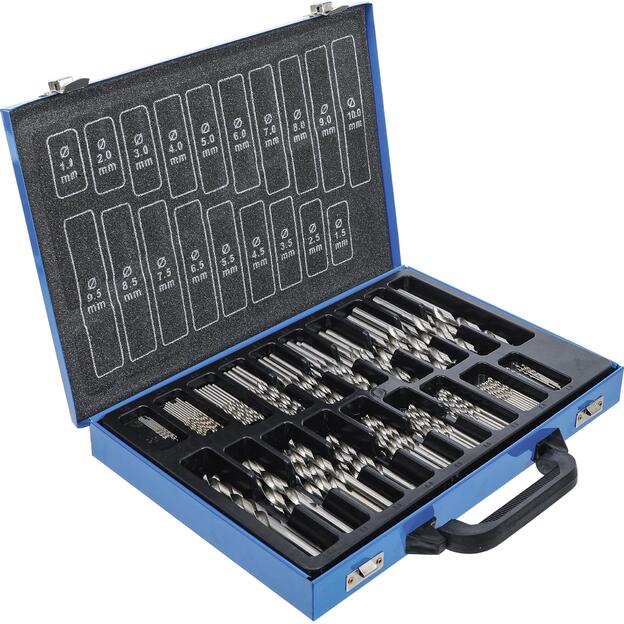 Grąžtų metalui rinkinys | HSS | Ø 1 - 10 mm | 170 vnt. 