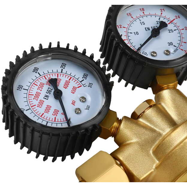 Dujų baliono reduktorius AR/CO2 su manometrais KD1822 4