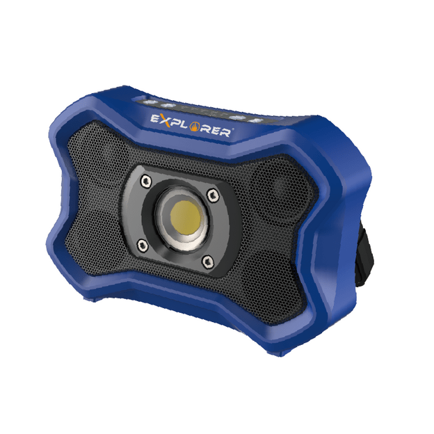 Šviestuvas darbui su garsiakalbiu ir BT (magnetinė bazė) COB (20W)(įkraunamas)