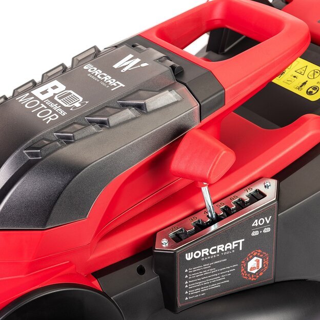 Akumuliatorinė vėjapjovė WORCRAFT su 6.0Ah akumuliatoriais 40V (20V+20V) LI-ION 5