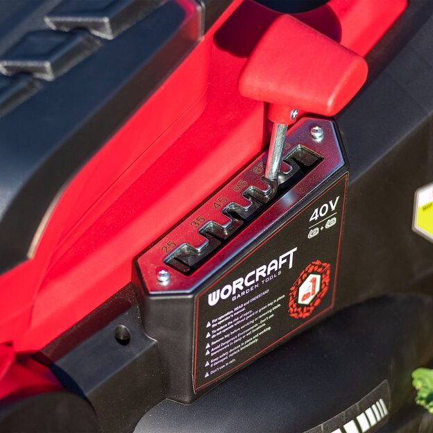 Akumuliatorinė vėjapjovė WORCRAFT su 6.0Ah akumuliatoriais 40V (20V+20V) LI-ION 17