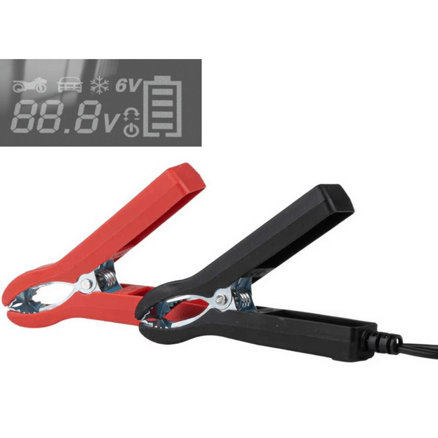 Įkroviklis akumuliatoriui automatinis LCD 12/24V 10A 1