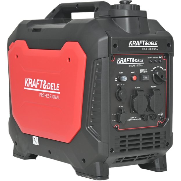 Inverterinis benzininis elektros generatorius KRAFT&DELE KD3163 3,7 kW | 230V | USB