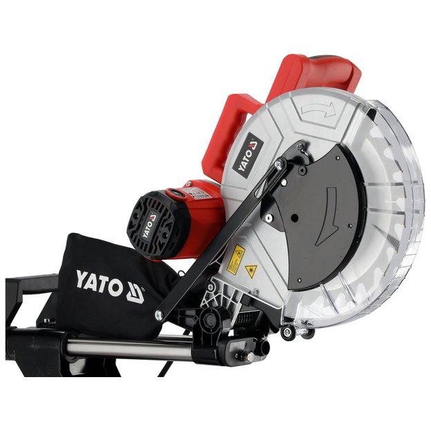 Kampinis skersinio pjovimo pjūklas 2000 W, Ø305 mm su lazeriu ir slankiojančia galva | YATO YT-82176