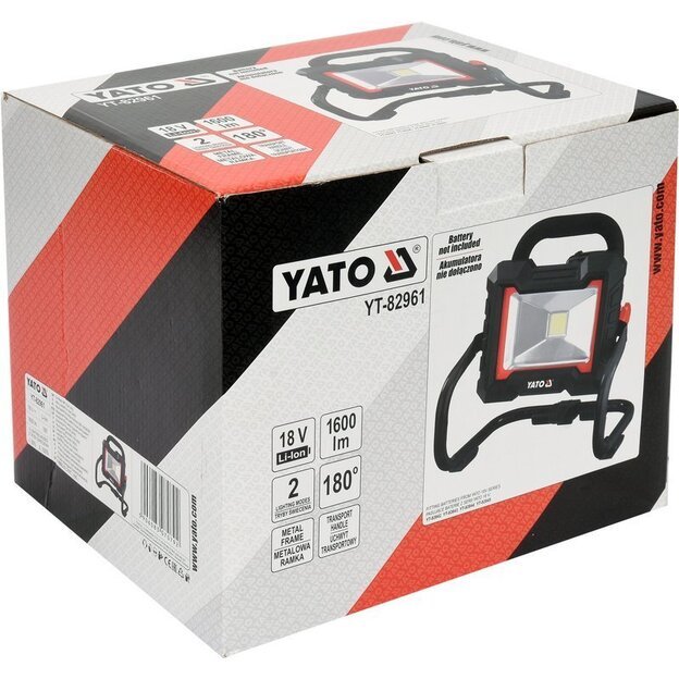 YATO YT-82961 Nešiojamas prožektorius | COB LED 18V 1600LM 20W