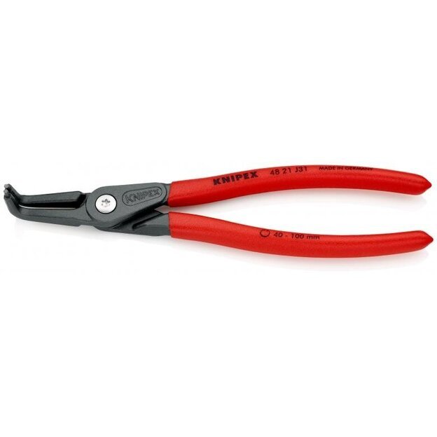 Replės vidiniams žiedams. Lenktos 210mm (Ø40-100mm) KNIPEX