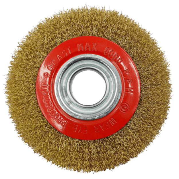 Šepetys vielinis disko tipo, plokščias, garbanotas, 300x32mm
