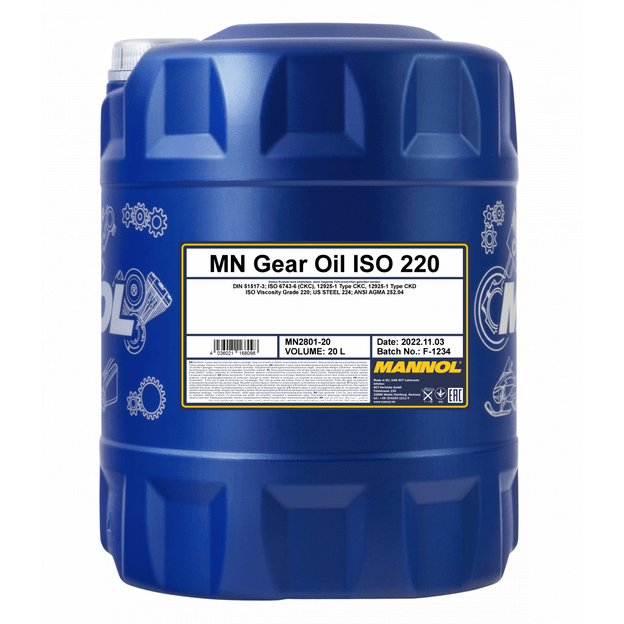 Industrinė pavarų alyva ISO 220 1L Gear oil MANNOL  2801