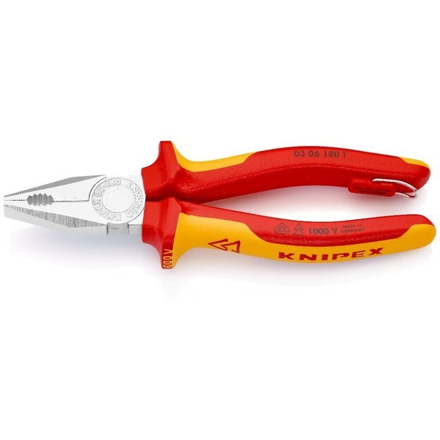 Kombinuotos replės elektrikui 180mm (1000V) KNIPEX