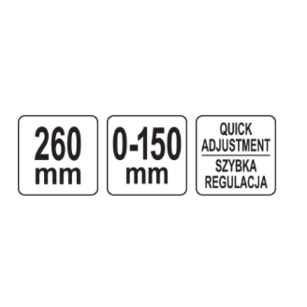 Suspaudimo replės slankiojančios veržtuvo L tipo 150mm