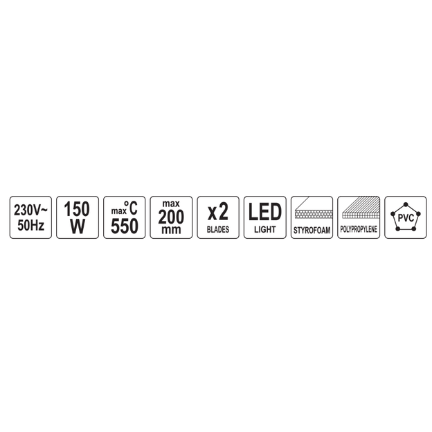 Elektrinis karštas peilis plastikui / putai / vaškui 220W