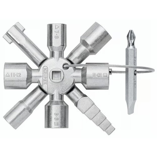 Universalus raktas elektros spintoms KNIPEX TwinKey 1