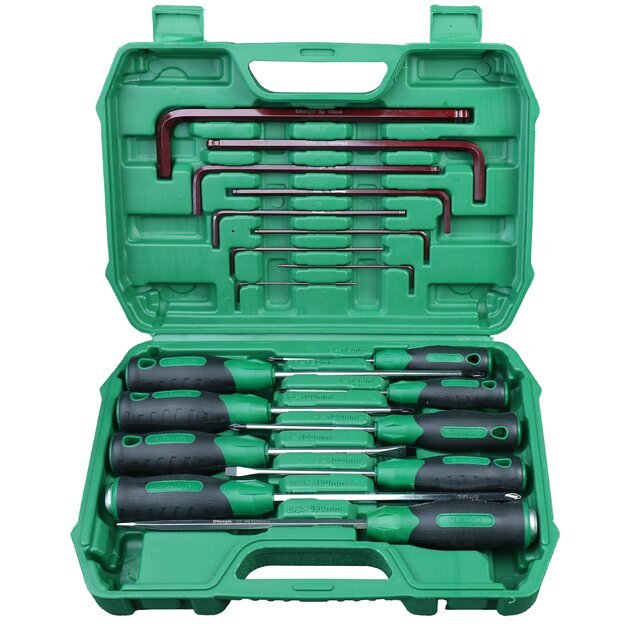 Atsuktuvų rinkinys | 18 vnt. (Plokšti / PH / Torx / L tipo šešiakampiai)