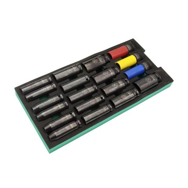 Tray. 1/2  Dr. Deep impact socket set 19pcs 1