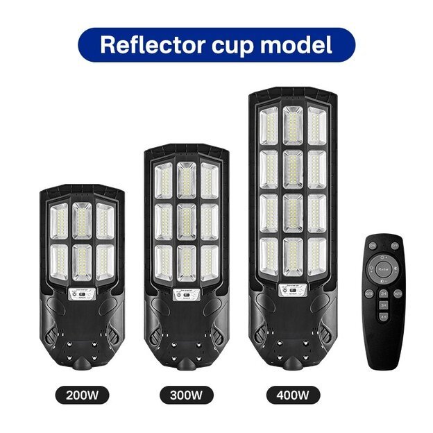 Gatvės &scaron;viestuvas su saulės baterija 200W 6500K 1