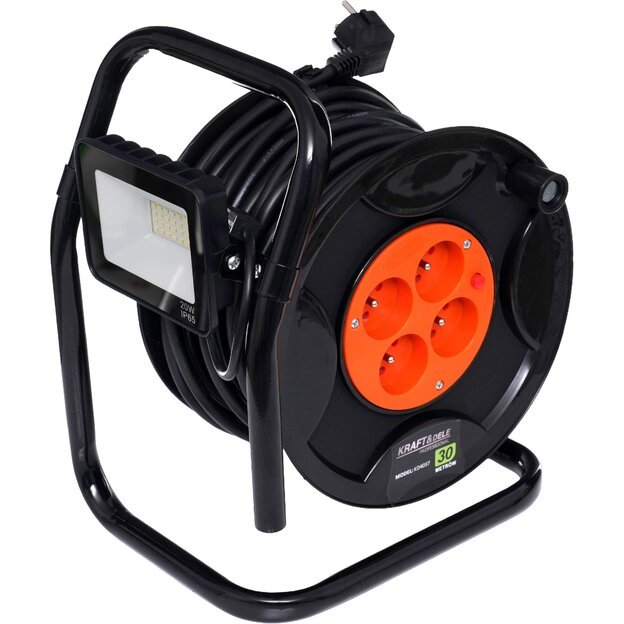 Prailgintuvas su rite 30m ir 20W LED šviestuvu 2