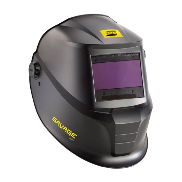 ESAB Savage A41 Welding Helmet, Black – DIN 8–13, 100 × 50 mm, 4 Sensors, Optical Class 1/1/1/2