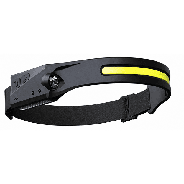 Prožektorius darbui COB+SMD (3W) (ant galvos su sens.) (įkraunamas)