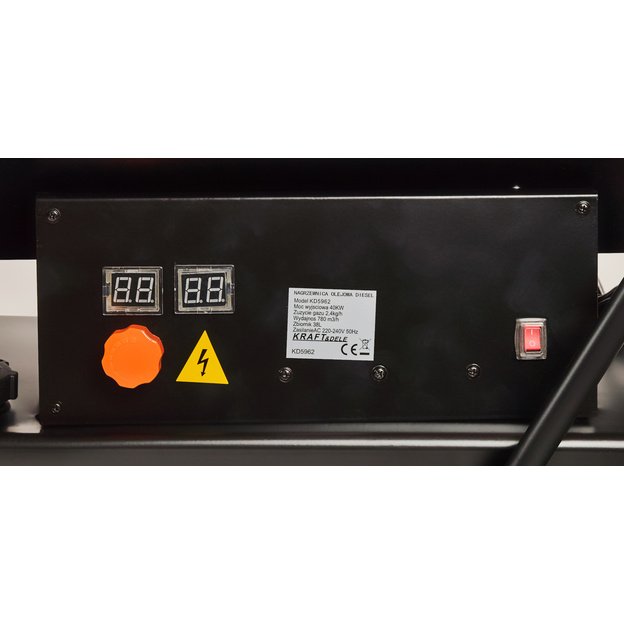 Dyzelinis oro šildytuvas su dūmų išvedimu KRAFT&DELE KD5962, 40 kW, 38 l