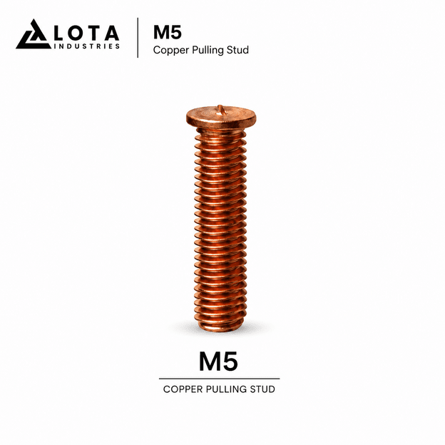 Copper Coated Steel Studs M5 × 16 mm, 100 pcs for Spot Welder | LOTA INDUSTRIES