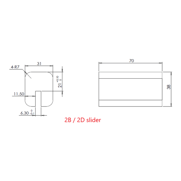 Šliaužiklis hidraul. keltuvui PL-4.0-2B / 2D. Atsarginė dalis