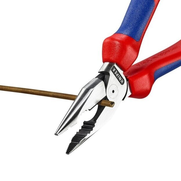 Kombinuotos replės siauromis žiaunomis 185mm KNIPEX