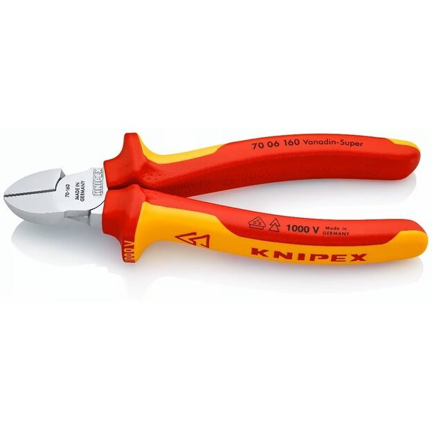 Šoninio kirpimo replės elektrikui 160mm (1000V) KNIPEX 1