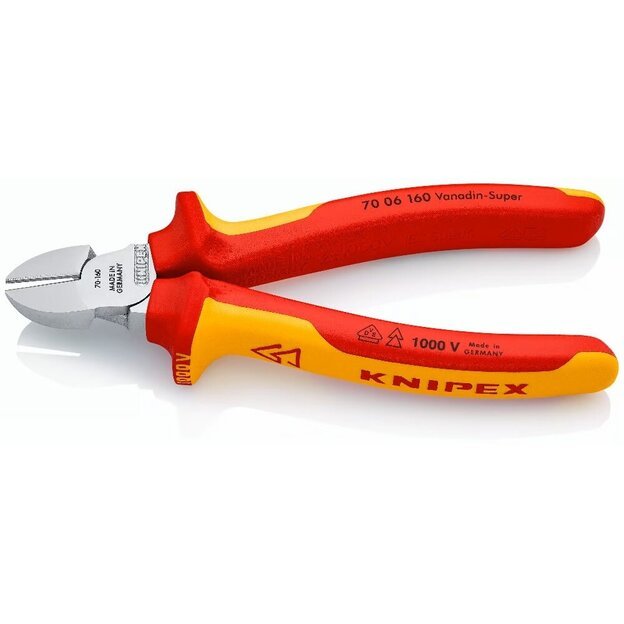 Šoninio kirpimo replės elektrikui 160mm (1000V) KNIPEX 2