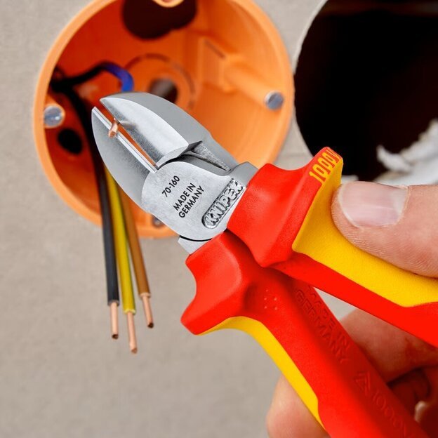 Šoninio kirpimo replės elektrikui 160mm (1000V) KNIPEX 5