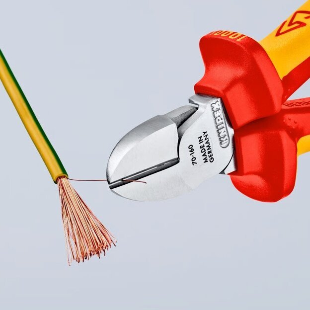 Šoninio kirpimo replės elektrikui 160mm (1000V) KNIPEX 7