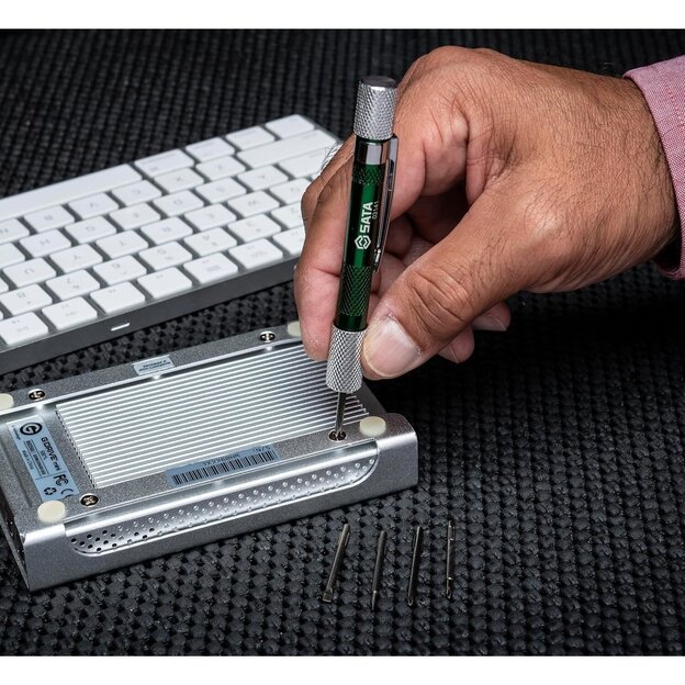 Mini atsuktuvas su keičiamais antgaliais, 6 vnt. (plokščias + PH) 4