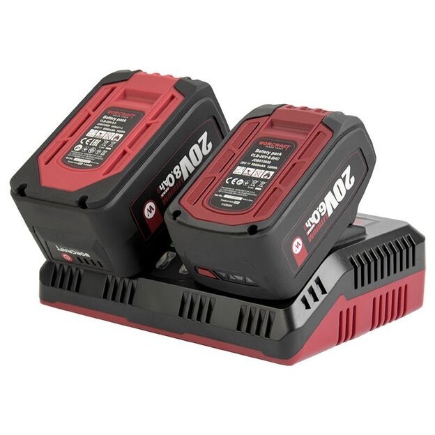 Įkroviklis dvigubas 20V LI-ION WORCRAFT akumuliatoriui 1