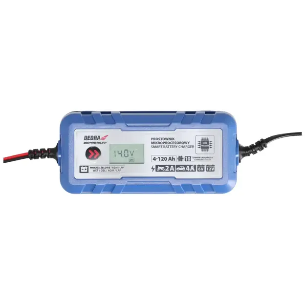 Mikroprocesorinis akumuliatoriaus įkroviklis 6/12V DEDRA DEPM019LFP 2