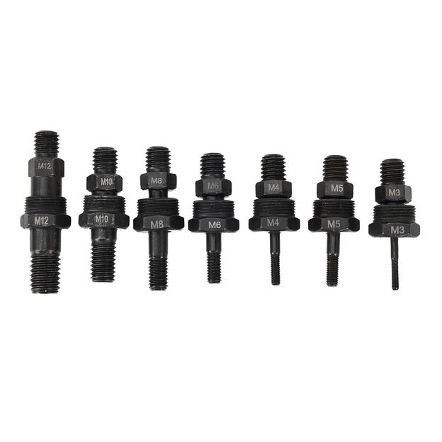 Kniediklio adapteris 3in1 srieginėms kniedėms M3-M12 suktuvui/gręžtuvui 10